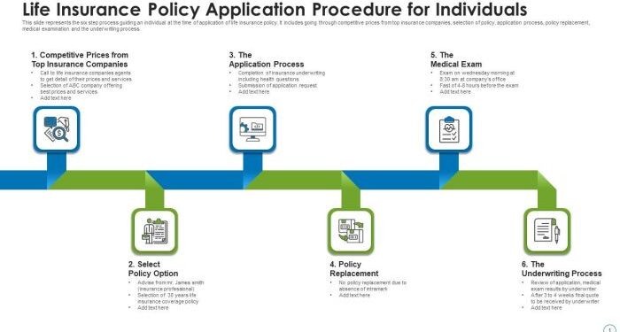 Life Insurance Policy Application Procedure For Individuals Graphics PDF